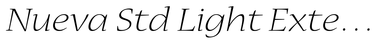 Nueva Std Light Extended Italic